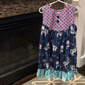 Polka Dot Unicorn Kids Casual Dress